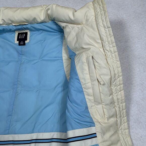 GAP Full Zip Down Puffer Vest Quilted Ivory/Cream Women's M Y2K Skiing Outdoors - Picture 8 of 15